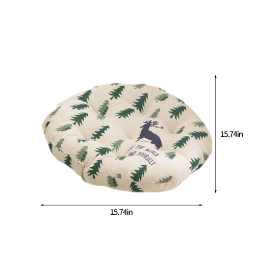 Circle Printed Corduroy Floor Cushion 22 Inch 2