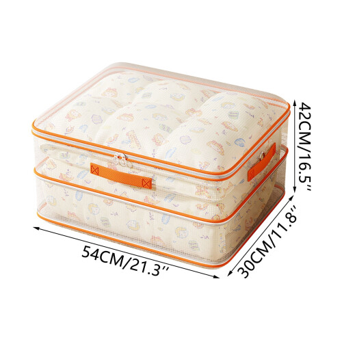 Sac de rangement transparent compressible avec poignées (1 unité) 1