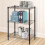 3-Tier Detachable Storage Rack Black Corrosion-Resistant 5