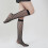 Women's Knee-High Compression Socks Black Mesh Lace-Up Plus 5