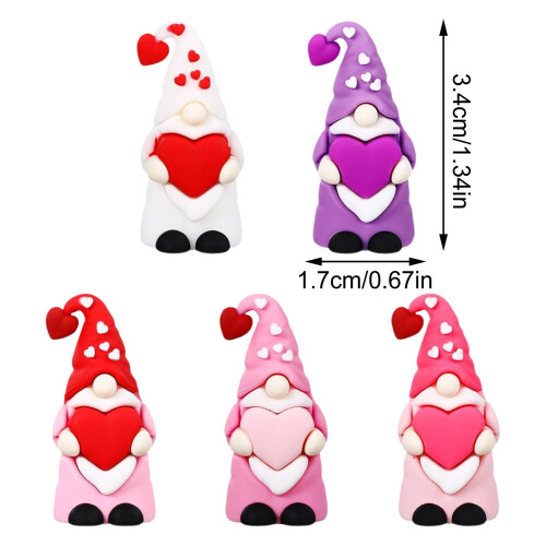 Valentijnshartkabouter minifiguurtjes (5 stuks) 2