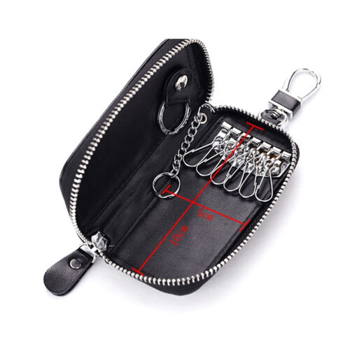 Coffee Leather Key Case for Men with Coin Holder 1 Pack 2