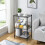 3-Tier Detachable Storage Rack Black Corrosion-Resistant 3