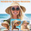 Set composto da cappello da sole a tesa larga da donna, occhiali da sole e orecchini. 6