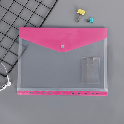 Expandable Binder Pocket Organizer 11-Hole Plastic Envelope