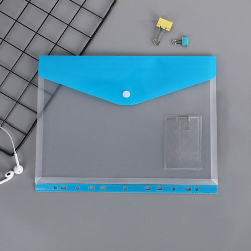 Expandable Binder Pocket Organizer 11-Hole Plastic Envelope