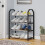 Metal Shoe Rack 4-Tier Stackable Space-Saving 5