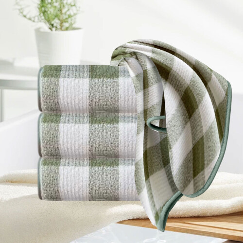 Buffalo Check Microfiber Knitted Throw Blanket 29 x 13 Inch