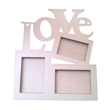Topbathy Beige Wooden Photo Frame Hollow Design 8x10