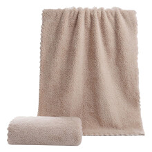 Coral Fleece Face Towel Brown Microfiber 12x24 Inch