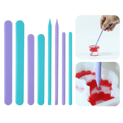 Silicone Stirring Rods for Resin Art – 8PCS 1