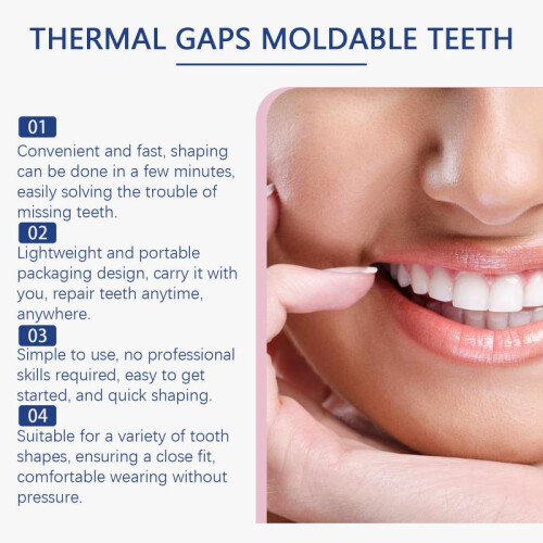 ORALHOE Moldable Solid Dental Filler Temporary Tooth Repair Putty for Missing Teeth Gaps and Broken Teeth 2