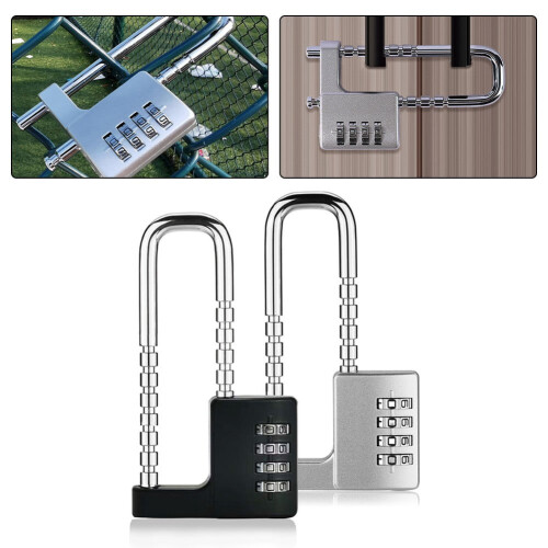 U-Shaped Combination Padlock 4-Digit Adjustable 2