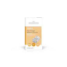 RJ45-Durchgangsstecker, CAT6, vergoldet, 10er-Packung