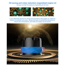 2X Magnetic Oil Filter Machine Purify Engine Oil Adsorption Iron Impurities Oil Magnet Strong Magnetic Auto Oil Filter