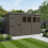 14x5 Pent Composite Shed Tanalised (Single Door, With Windows) 1