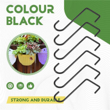 12PCS Plant Hooks Hangers Garden over Fence Hooks for Hanging Baskets, Wall Hanging Fence Hooks for Lights