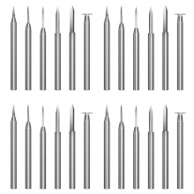 Wood Carving Drill Bits Set for Rotary Tool 24Pcs Engraving Drill Accessories Bit Wood Crafts Grinding Tool 3mm