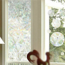 4X 3D Fenster Folie Regen Bogen Reflektierend Dekorativ Daten Schutz Statisch Haftet Glas Aufkleber