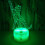 (Crack) Geometric Cat 3D LED Night Light 7-Colour Changing Touch Control Table Lamp Kids Gift 1