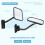 Doors Off Mirrors For   Tj, Jk, Lj Quick Release Side Mirrors Black 2Pack 1