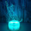 (Crack) Geometric Cat 3D LED Night Light 7-Colour Changing Touch Control Table Lamp Kids Gift 4
