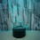 (Black) Geometric Cat 3D LED Night Light 7-Colour Changing Touch Control Table Lamp Kids Gift 3