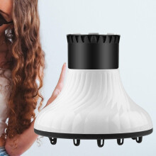 Opruiming! Giyblacko Haardiffuser Opzetstuk, Lichtgewicht, Verstelbaar 3,8 cm & 6 cm, Compatibel met de meeste föhns, voor krullend/kroeshaar