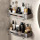 Wall-mounted bathroom shelf rustproof waterproof with hook 2