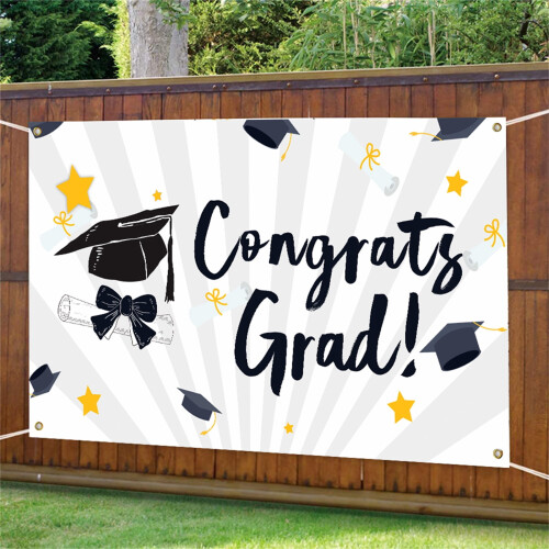 Graduation Backdrop Polyester Foldable Anti-Fall 108x108in 2