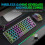 T61 Wireless Gaming Keyboard and Mouse Combo 61-Key Rainbow 2