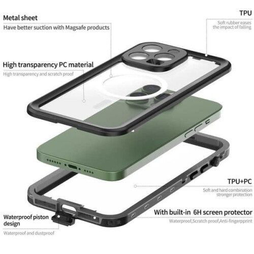 MagSafe case for iPhone 14 Pro Max transparent full coverage 2