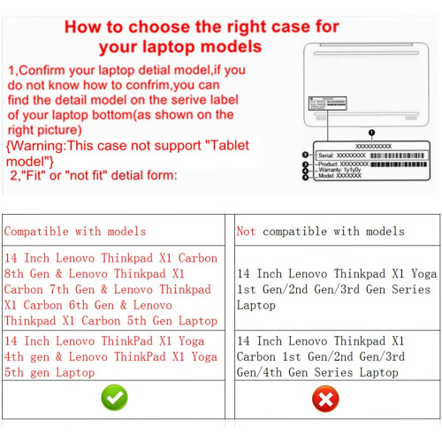 Protective Case for 14" ThinkPad X1 Carbon and X1 Yoga 2