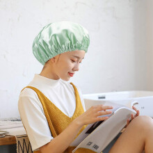 Reusable satin shower cap for long hair 100% waterproof