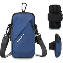 Phone Holder Armband Blue Crossbody Shoulder Strap