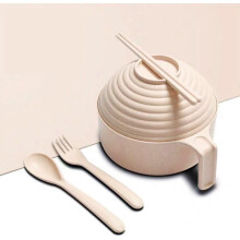 Mikrowellen-Ramen-Schüssel-Set, 975 ml mit Deckel, tragbare Schüssel zum schnellen Kochen von Nudeln, spülmaschinenfest für Studentenwohnheime