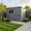11x7 Pent Composite Shed Tanalised (Single Door, With Windows) 1