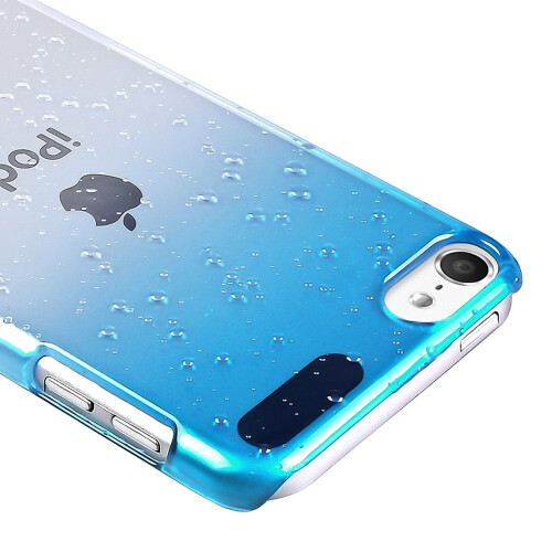 Raindrop Crystal Clear Hard Case for iPod Touch Blue 2