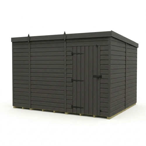 10x8 Pent Composite Shed Tanalised (Single Door, No Windows) 2