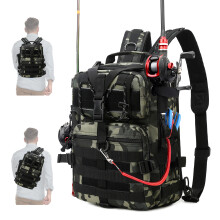 Fishing Tackle Backpack Storage Bag, Large Capacity Fishing Backpack Portable Sling Fishing Gear Bag Military Tactical Backpack