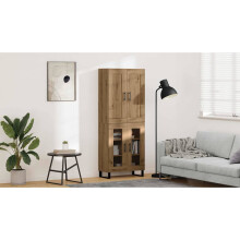 vidaXL Highboard Artisan Oak 69.5 x 34 x 180 cm Engineered Wood