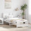 VidaXL vidaXL Bed Frame with Headboard White 90 x 190 cm Engineered Wood 1