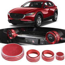For CX-30 CX30 2021 2020 Multimedia Trim Cover A/C Knob Ring Cover Sticker Interior Modification Parts