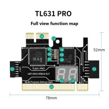 TL631 Pro Multifunction Desktop Laptop LPC-DEBUG Post Card PCI PCI-E PCI-E Motherboard Diagnostic Analyzer Tester,A