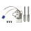 Heating Assembly+2pcs Nozzle 0.4mm for  Kobra S1 Max Ceramic Zirconia Heat Insulation Block Heating Component 1