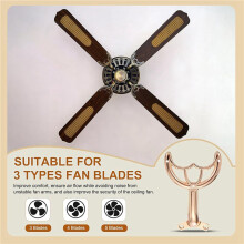 Ceiling Fan Blades Arm Replacement, 8 Pcs 52inch Fan Blade Replacement Parts Mounting Bracket Kit French Gold
