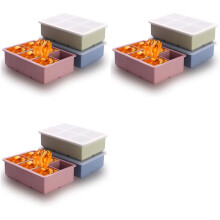 1/2 Cup Silicone Freezer Tray with Lid,Silicone Freezer Molds 9-Pack for Meal Prep & Freezing of Various Sauces Dishes