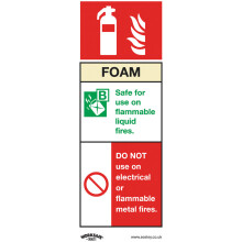 Worksafe SS30P1 Safety Sign Foam Fire Extinguisher - Rigid Plastic