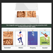 10 Stück 130 Pt Acryl-Magnetkartenhalter 4,33 X 2,87 Zoll Kartenhalter Klare Karte für Sport Baseball Aufbewahrung Präsentation