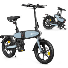 DYU C2 E-Bike,250W Motor , 500W Spitzenleistung , Bis zu 40 km Reichweite ,16 x 2,5 Zoll Reifen , Faltbares Design